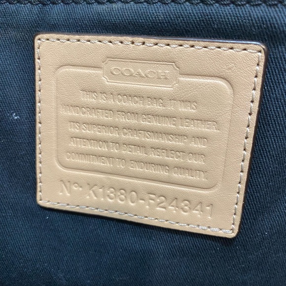 Black and tan Coach carry all bag - Picture 3 of 4